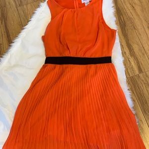 Orange/Black Belted Dress